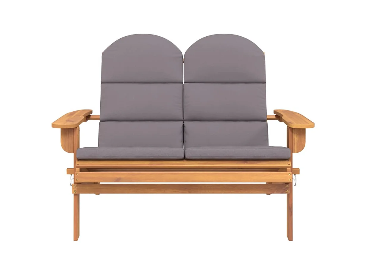 Adirondack tuinbank met kussens 126 cm massief acaciahout