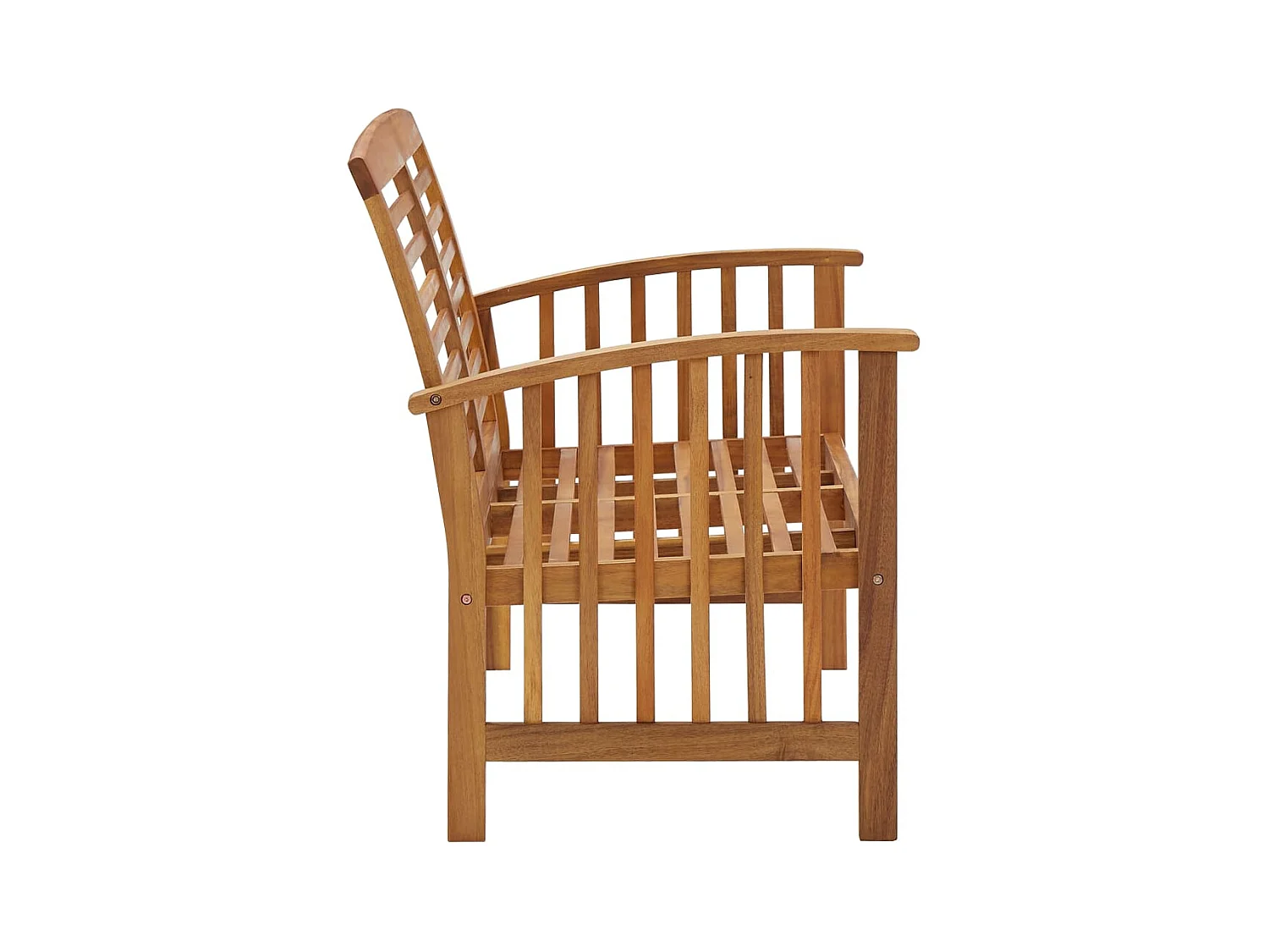 Banco de jardín 119 cm madera maciza de acacia