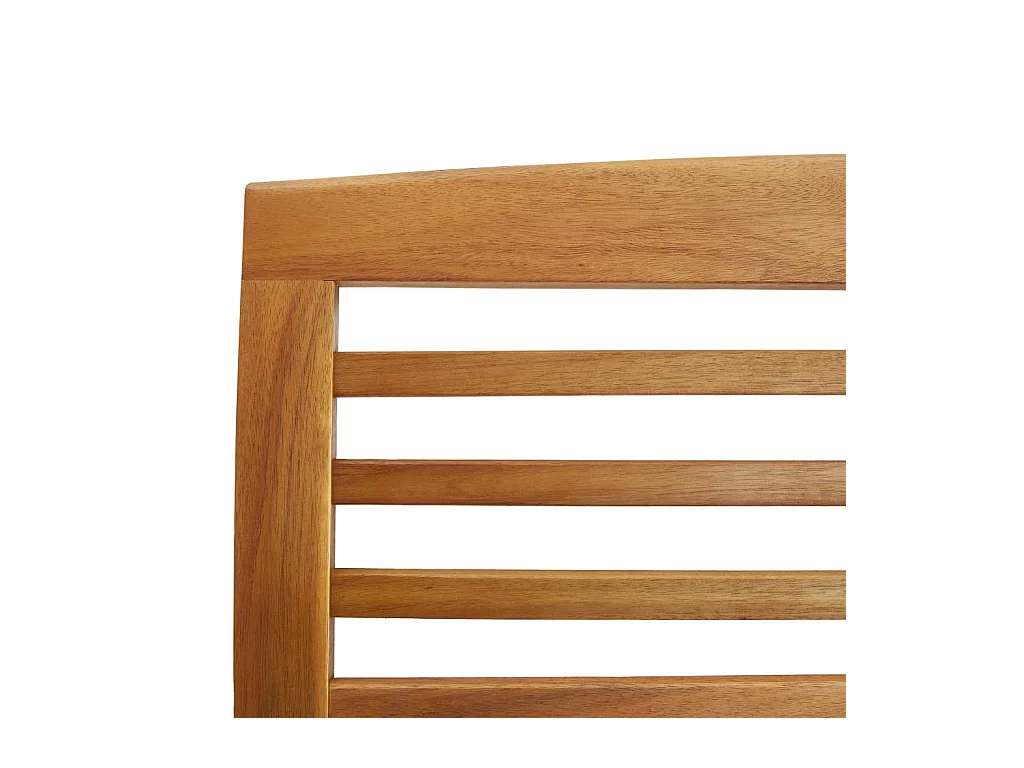 Banco de jardín 119 cm madera maciza de acacia