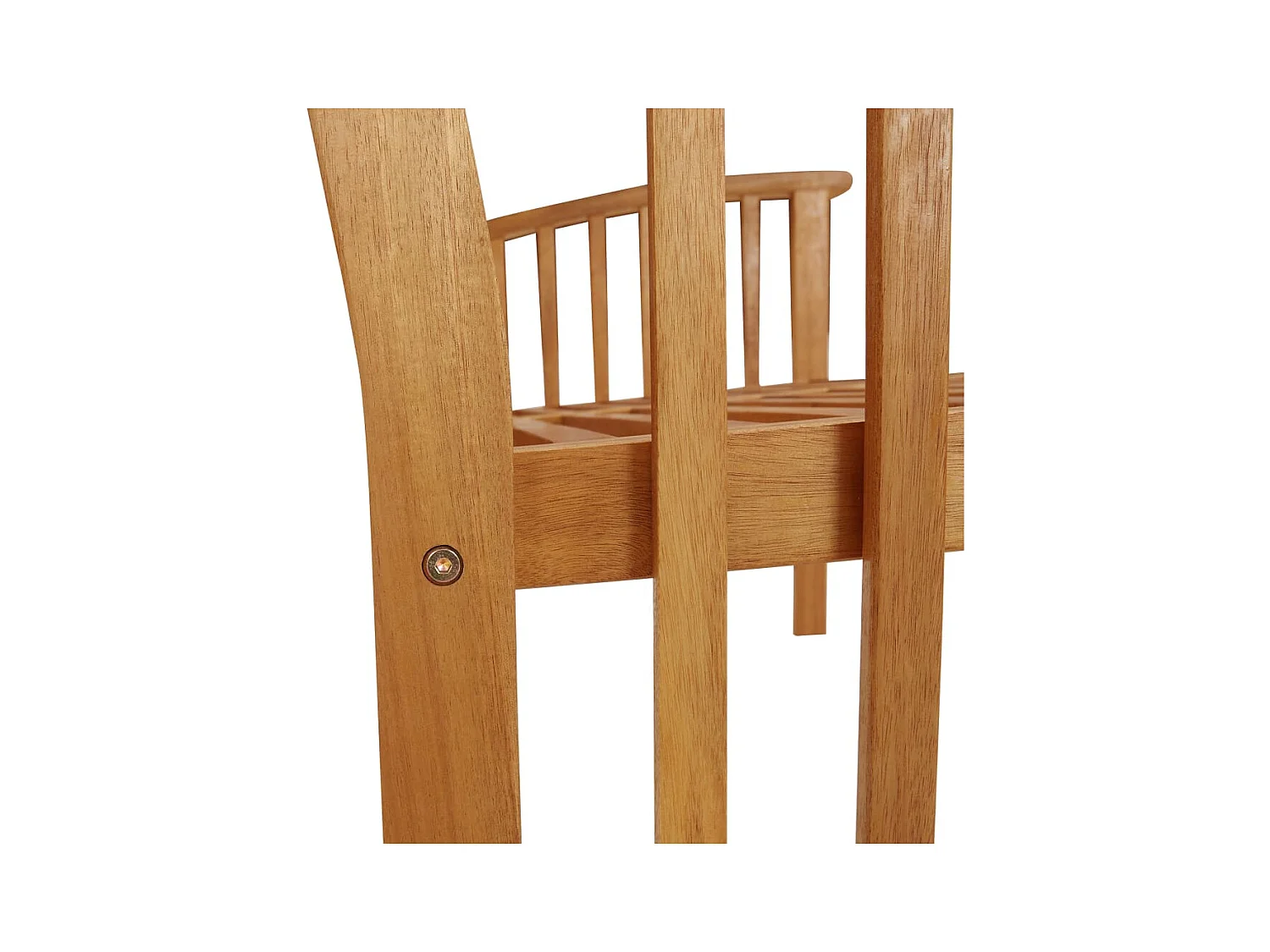 Banco de jardín 119 cm madera maciza de acacia