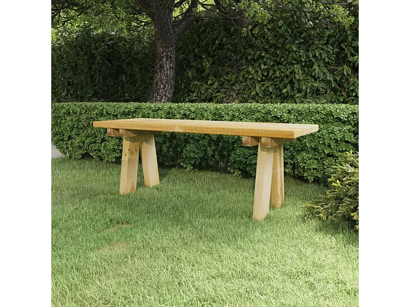 Panca da giardino 110 cm in legno massello di pino impregnato