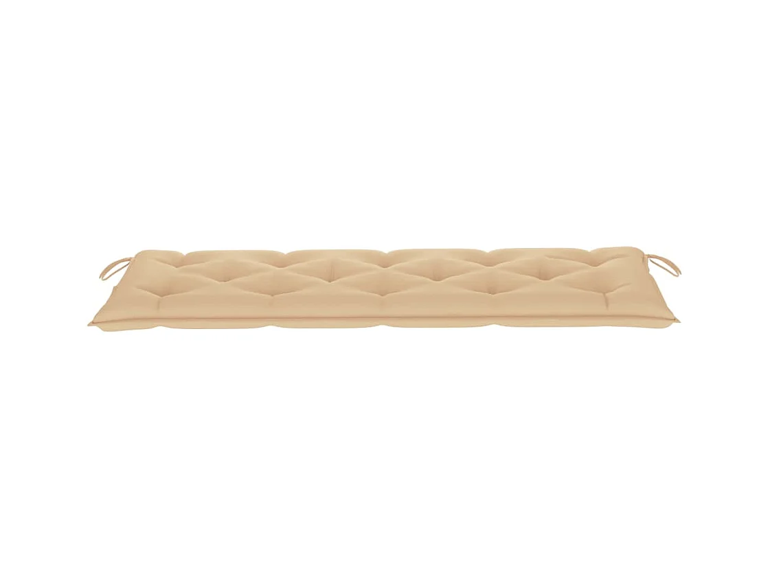 Banc de jardin empilable et coussin 159 cm Bois de teck massif