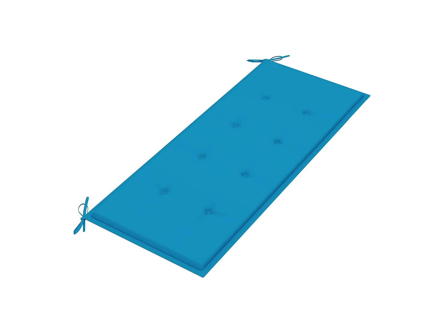 Panca da giardino pieghevole con cuscino 118 cm in bambù