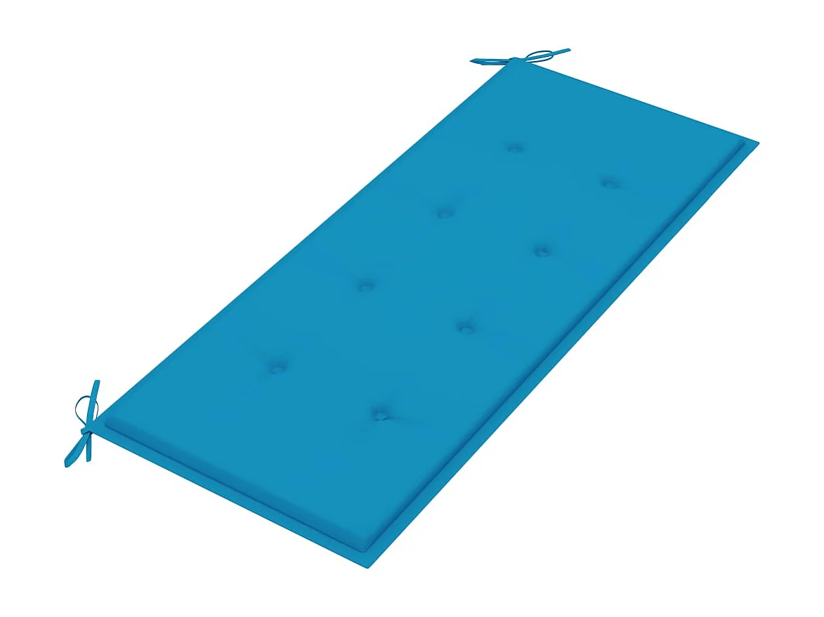 Panca da giardino pieghevole con cuscino 118 cm in bambù