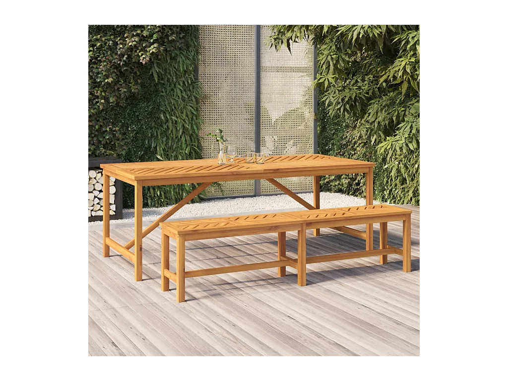 Banc de jardin 180 cm bois massif d'acacia