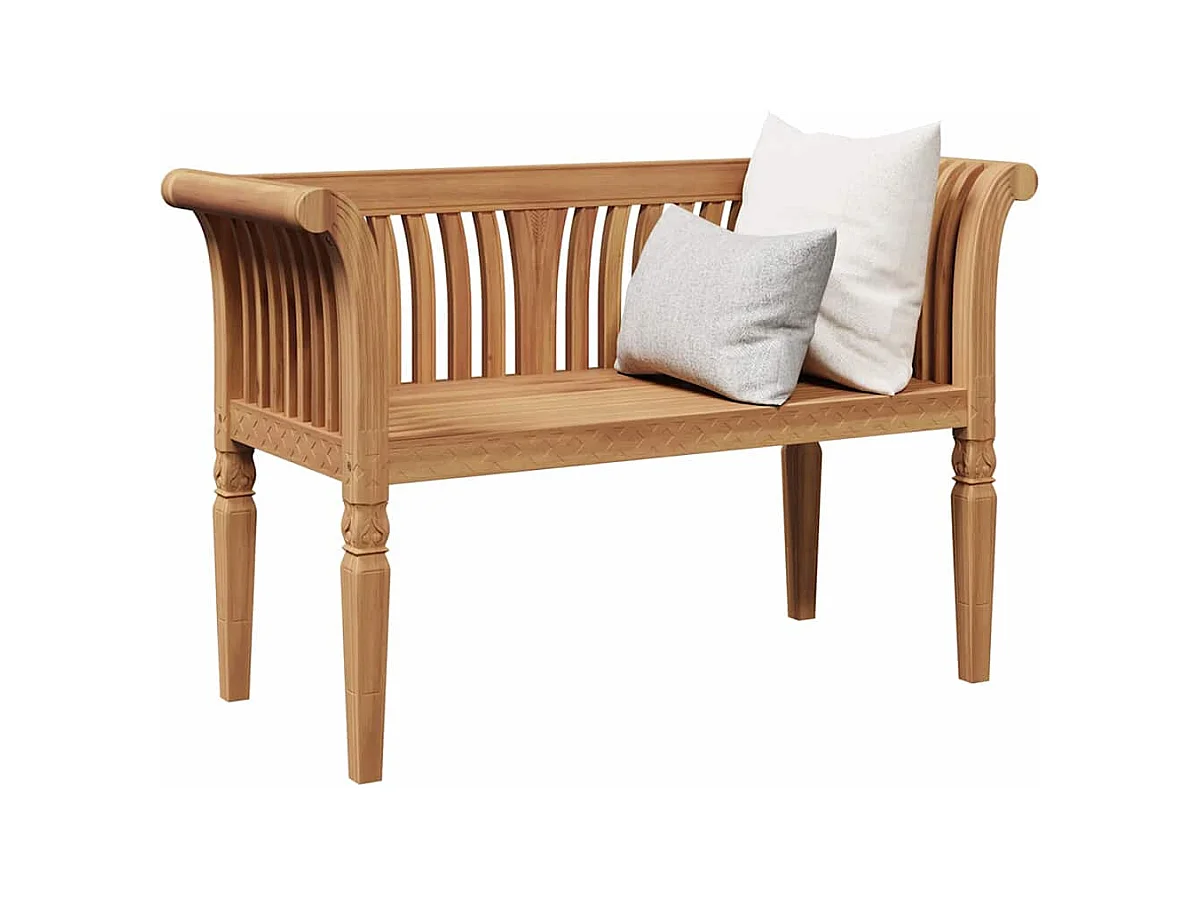 Panca da giardino marrone 127,5 x 52 x 80 cm in legno massello di teak