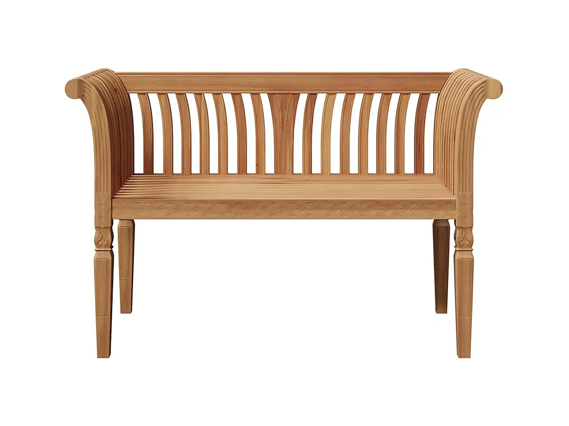 Panca da giardino marrone 127,5 x 52 x 80 cm in legno massello di teak