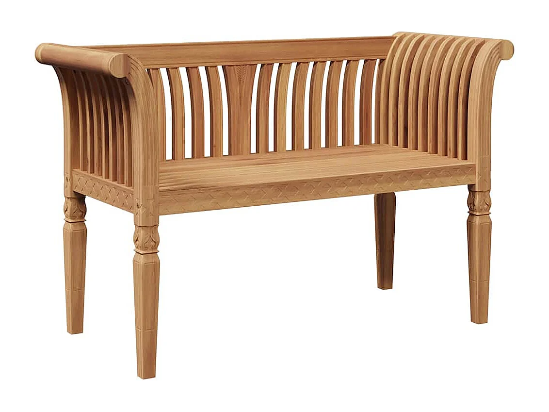 Panca da giardino marrone 127,5 x 52 x 80 cm in legno massello di teak