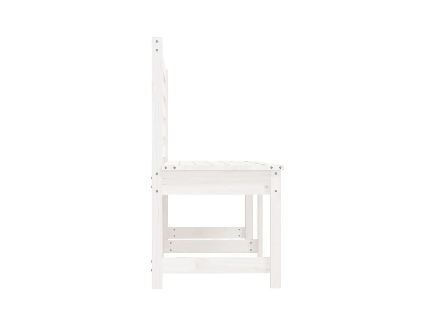 Banc de jardin blanc 157,5 cm bois massif de pin