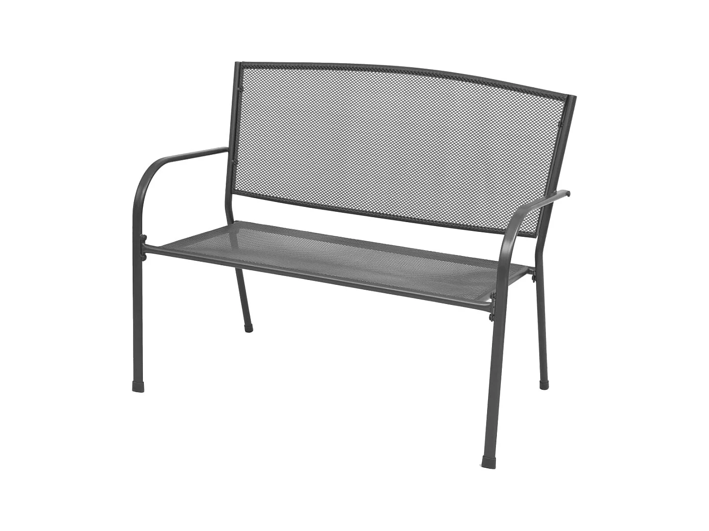 Banco de jardín de 108 cm de acero y malla antracita