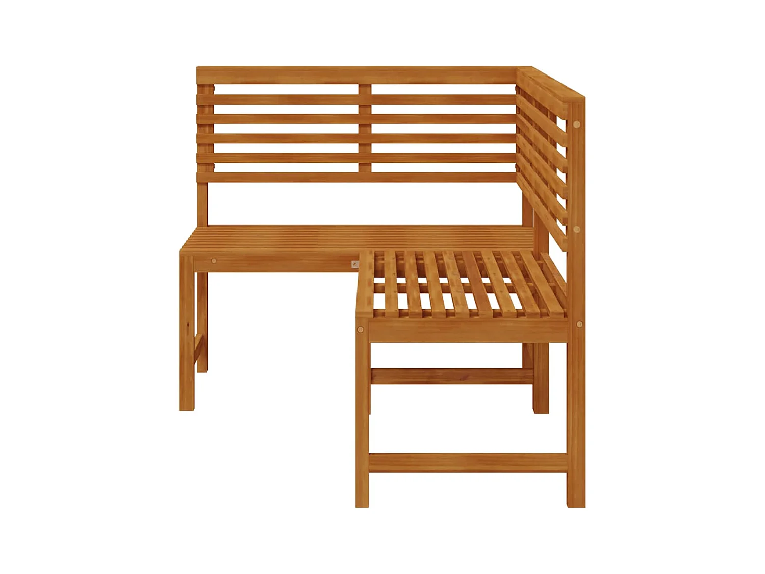 Banco de jardín esquinero 140 cm Madera maciza de acacia