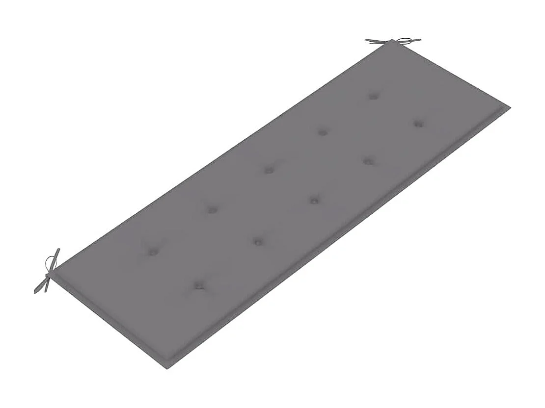 Panca da giardino impilabile e cuscino 159 cm Legno massello di teak