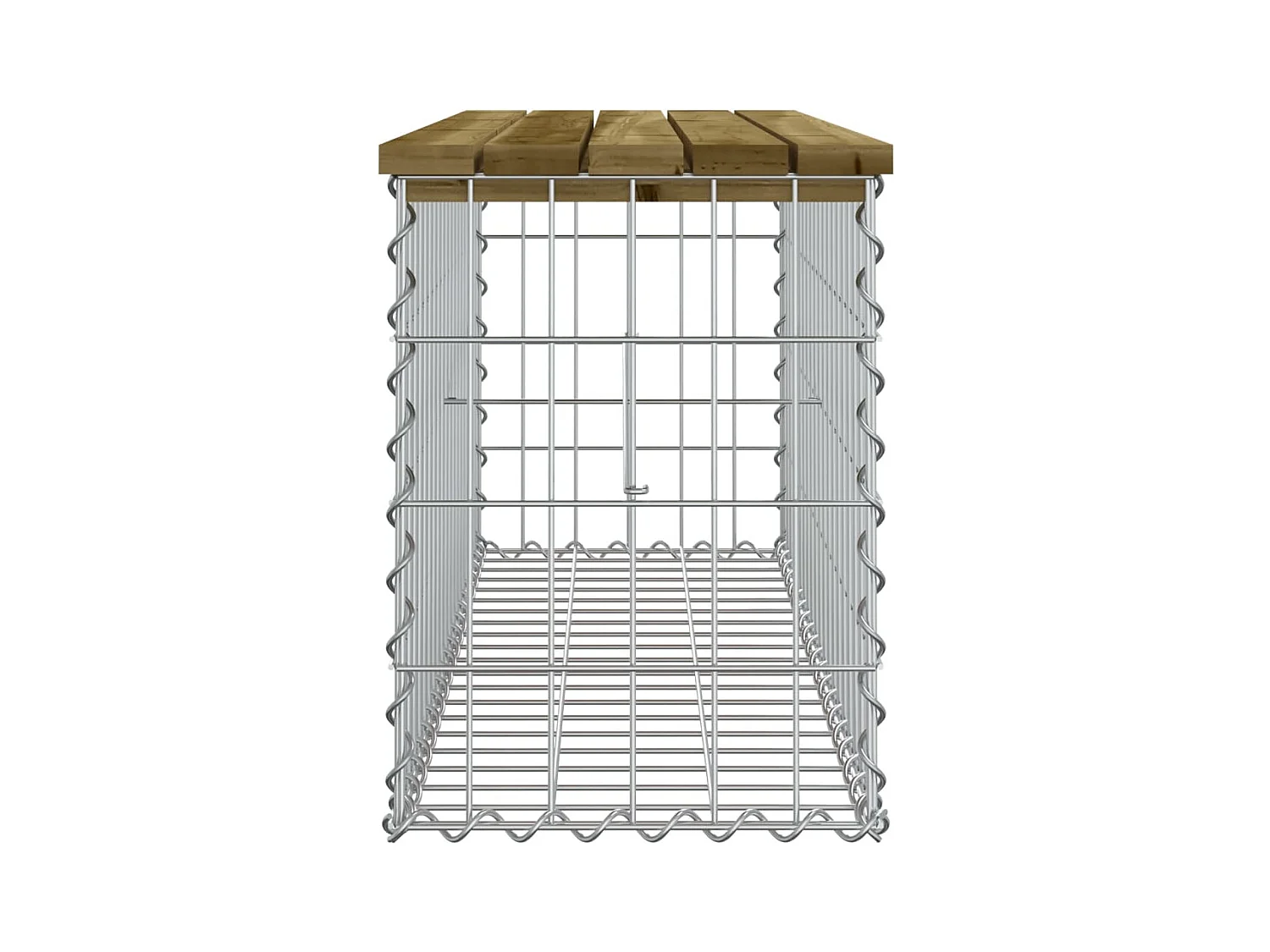 Banc de jardin design gabion 103x31,5x42cm bois de pin imprégné