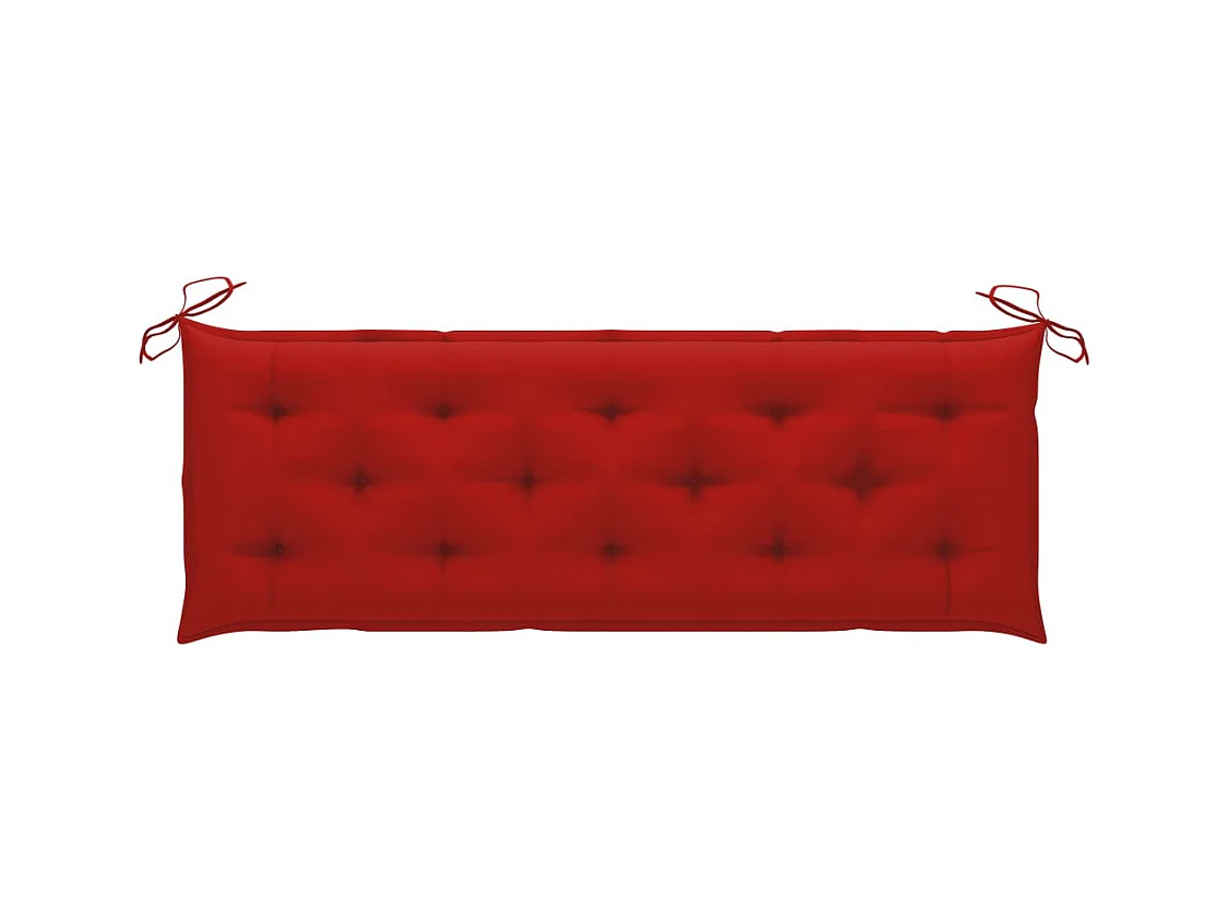 Banc de jardin empilable et coussin 159 cm Bois de teck massif