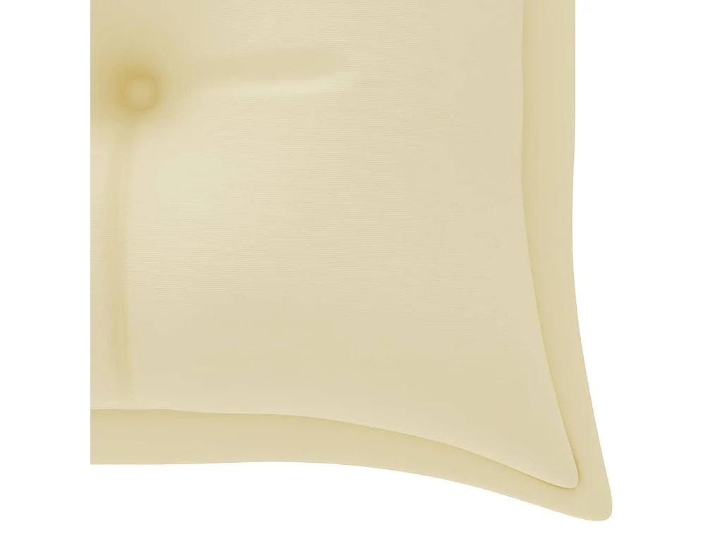 Banc Batavia avec coussin crème 150 cm Bois de teck massif