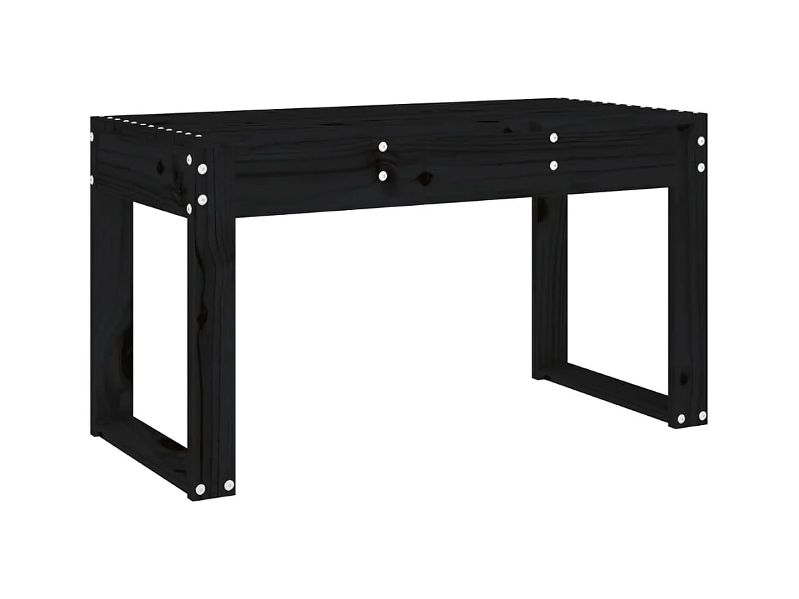 Zwarte tuinbank 80x38x45 cm massief grenenhout