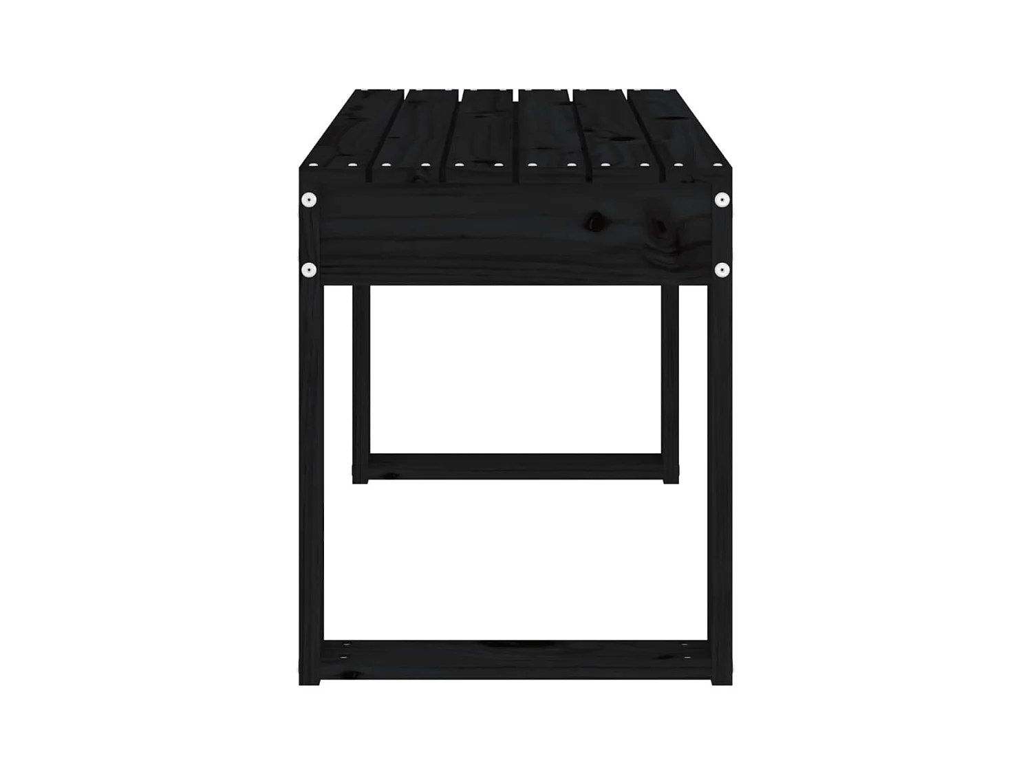 Zwarte tuinbank 80x38x45 cm massief grenenhout