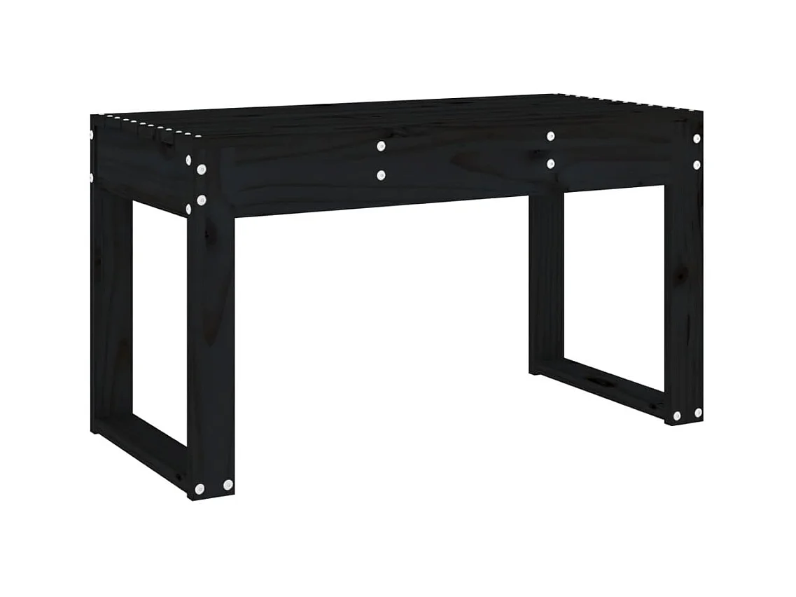 Zwarte tuinbank 80x38x45 cm massief grenenhout