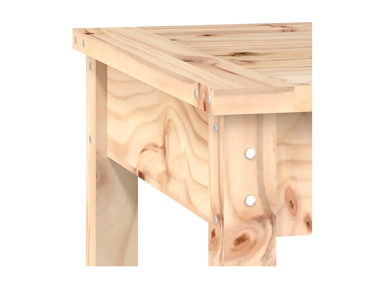 Panca da giardino 50x44x45 cm in legno massello di pino