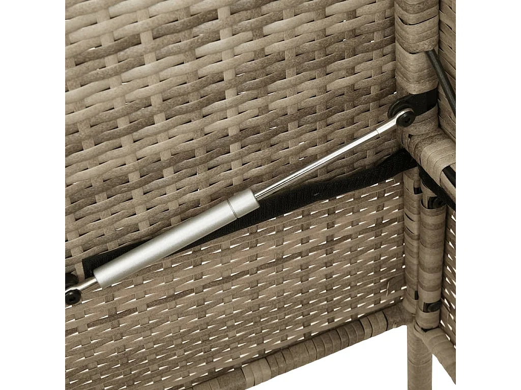 Tuinbank met beige geweven harskussens