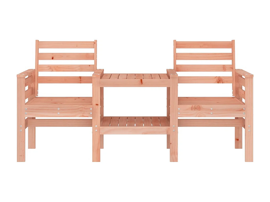 Panca da giardino con tavolo a 2 posti in legno massello di abete Douglas
