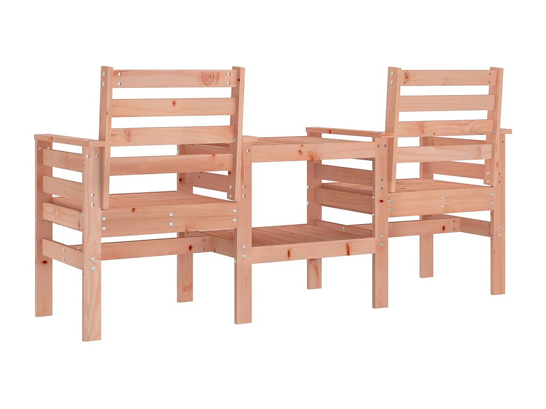 Panca da giardino con tavolo a 2 posti in legno massello di abete Douglas