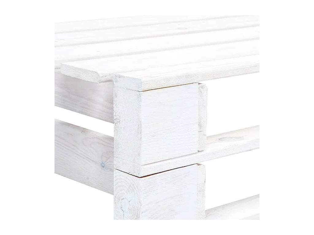 Witte houten tuinhoekbank van pallets