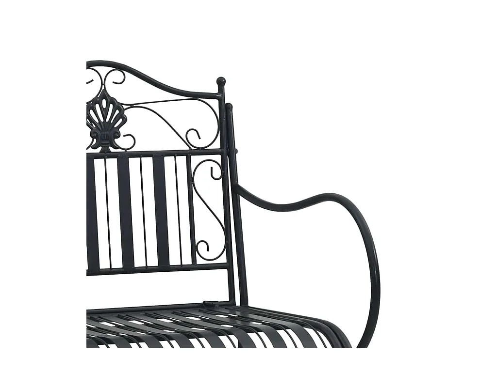 Banc de jardin Noir 104 x 54 x 93cm Acier
