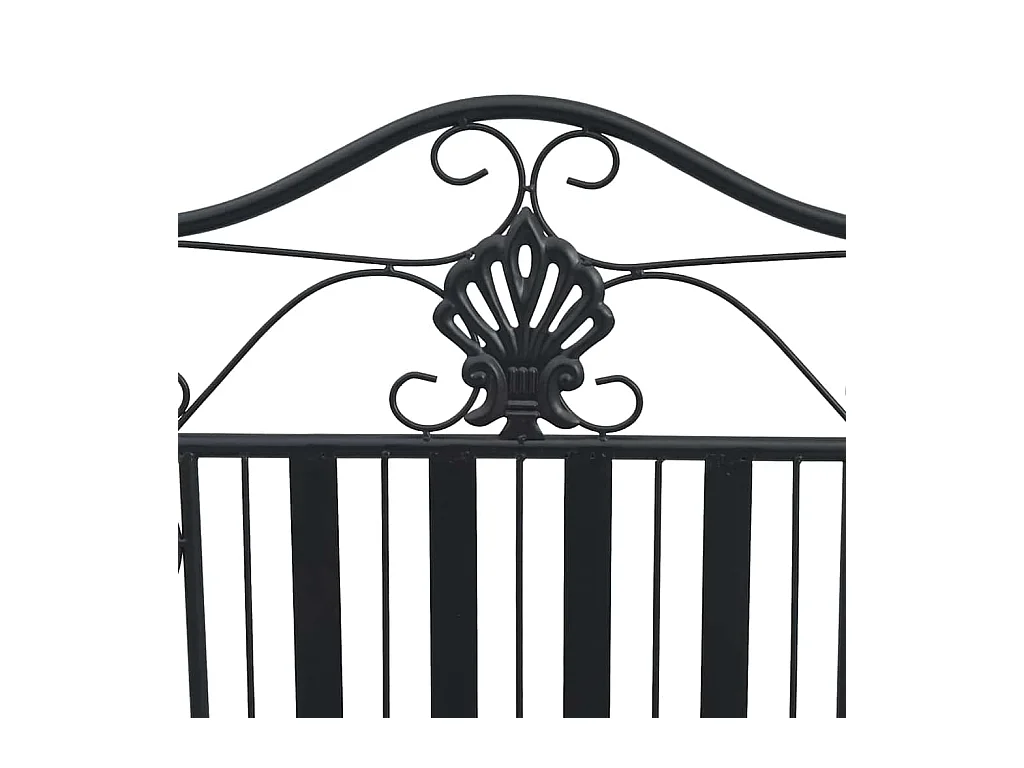 Banc de jardin Noir 104 x 54 x 93cm Acier
