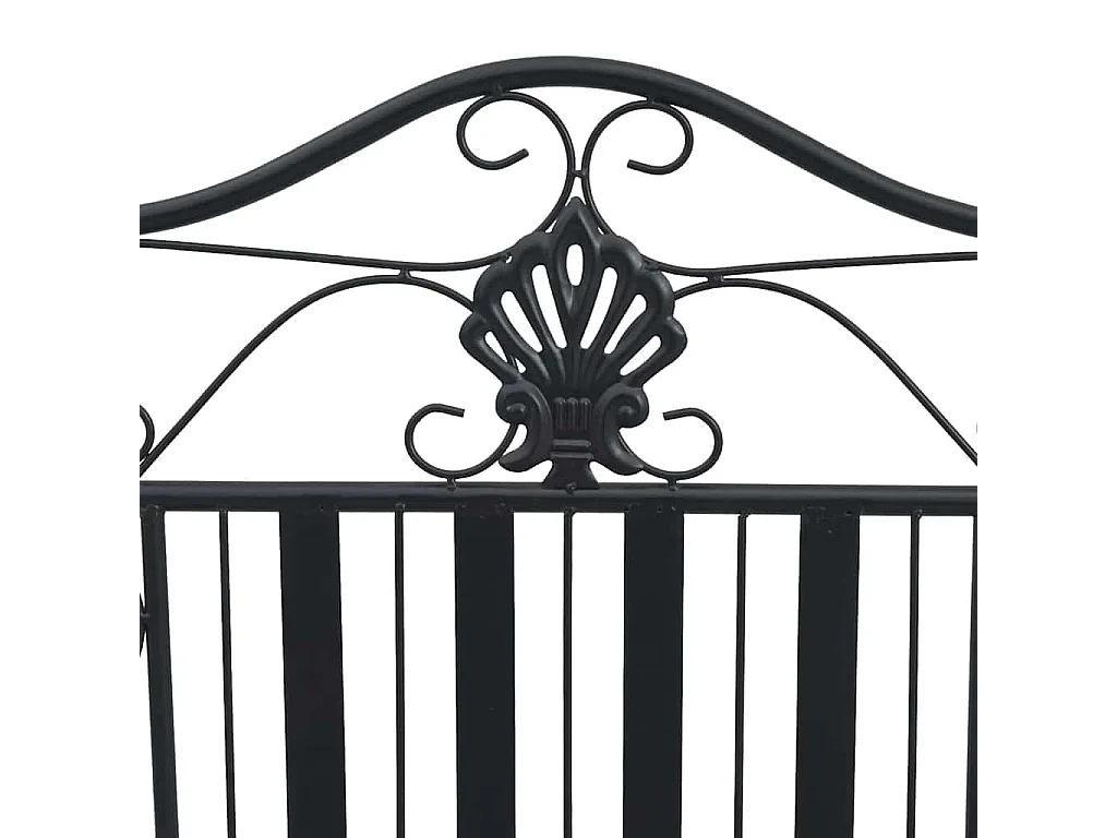 Banco de jardín negro 104 x 54 x 93 cm Acero