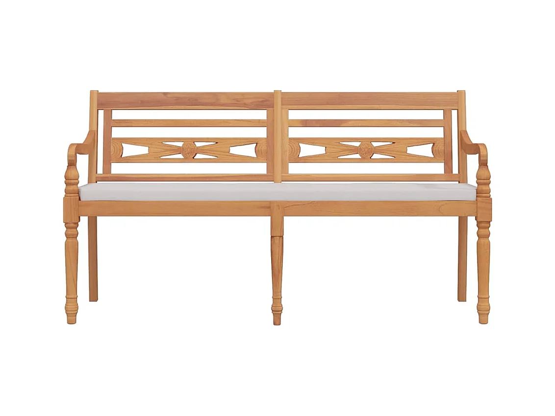 Batavia bank met kussen 150 cm Massief teakhout