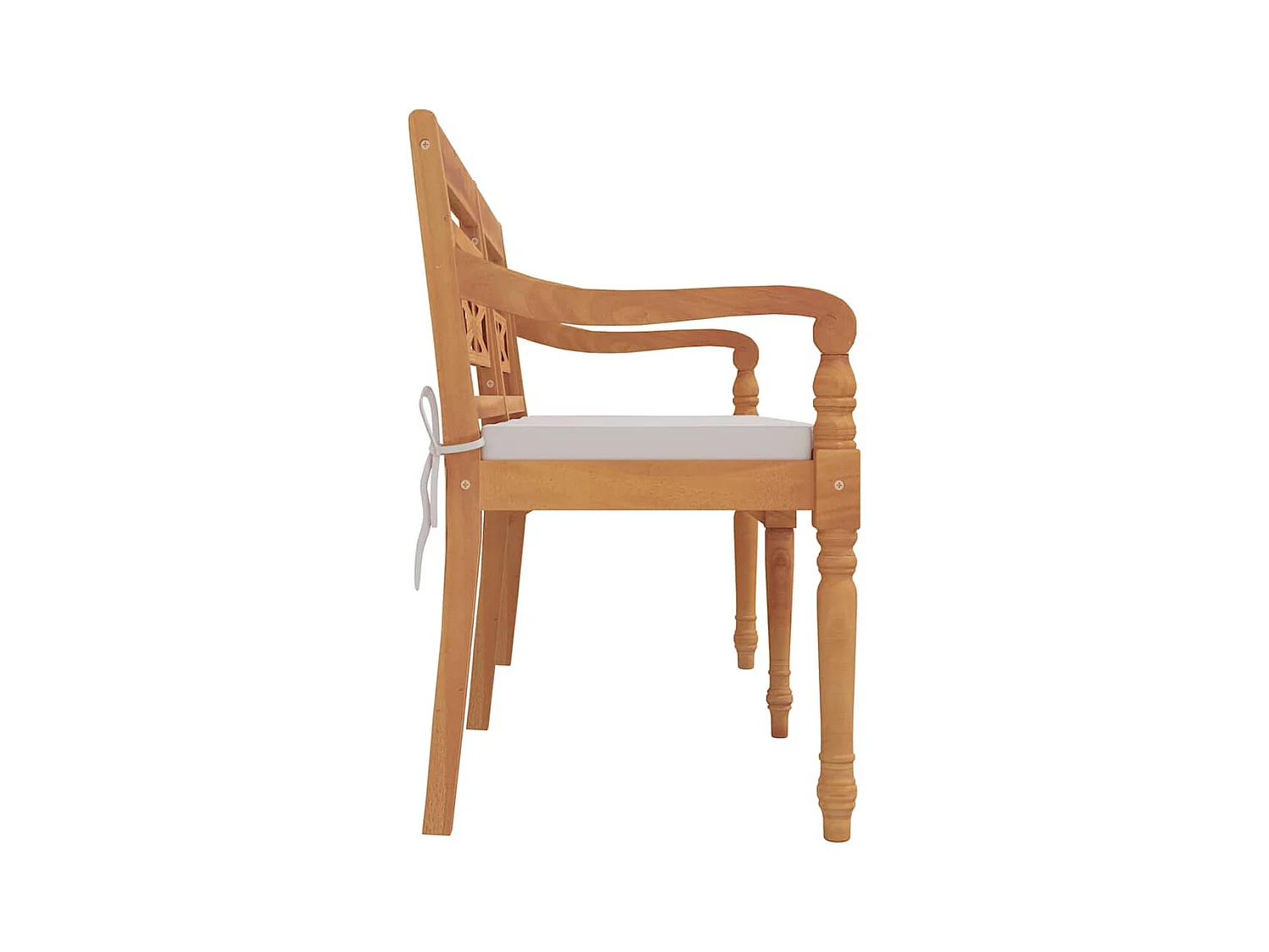 Batavia bank met kussen 150 cm Massief teakhout