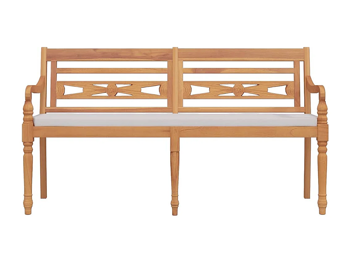 Banco Batavia con cojín 150 cm Madera maciza de teca