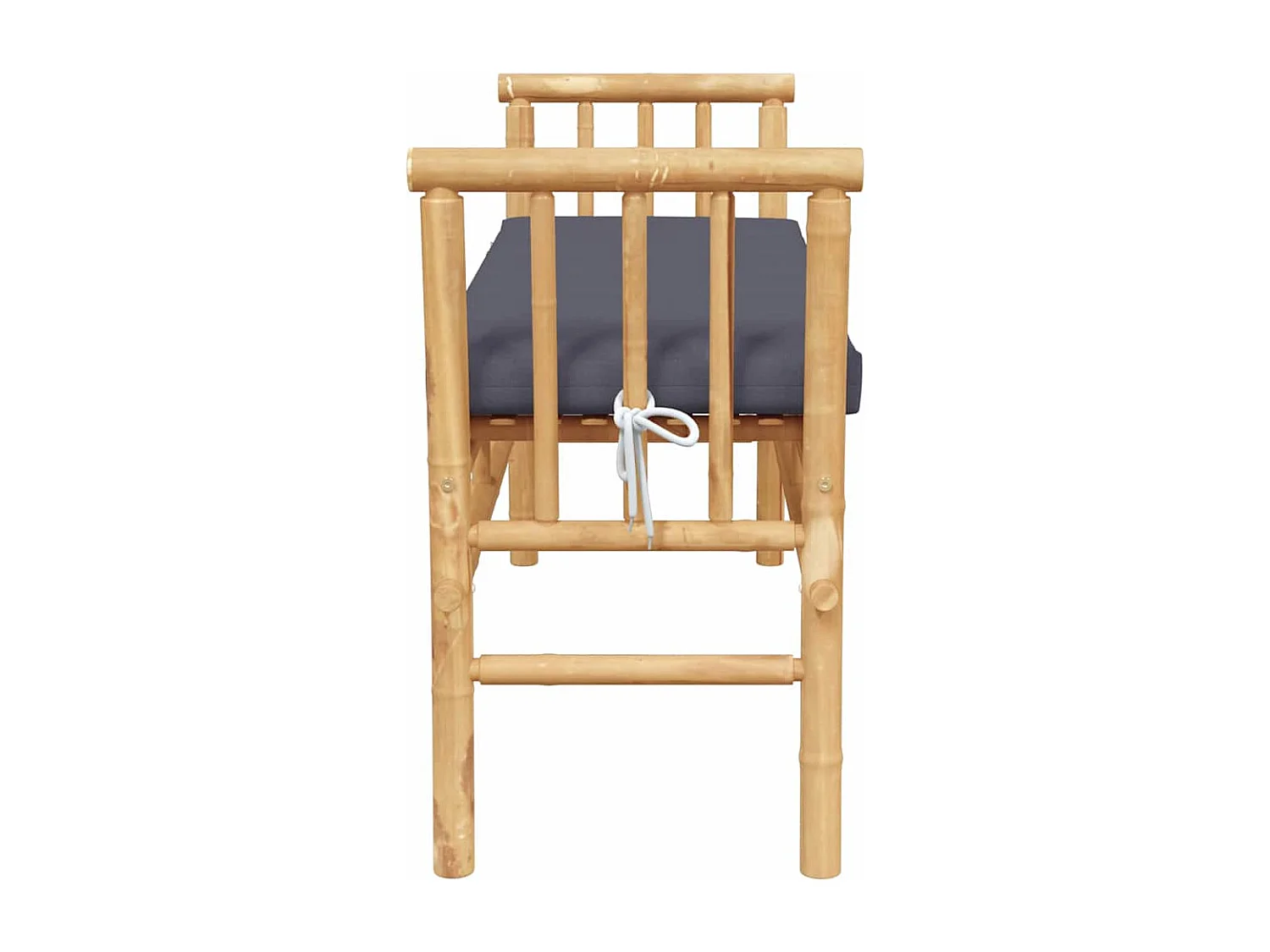 Banc de jardin avec coussin Marron 110 x 38 x 65cm Bambou