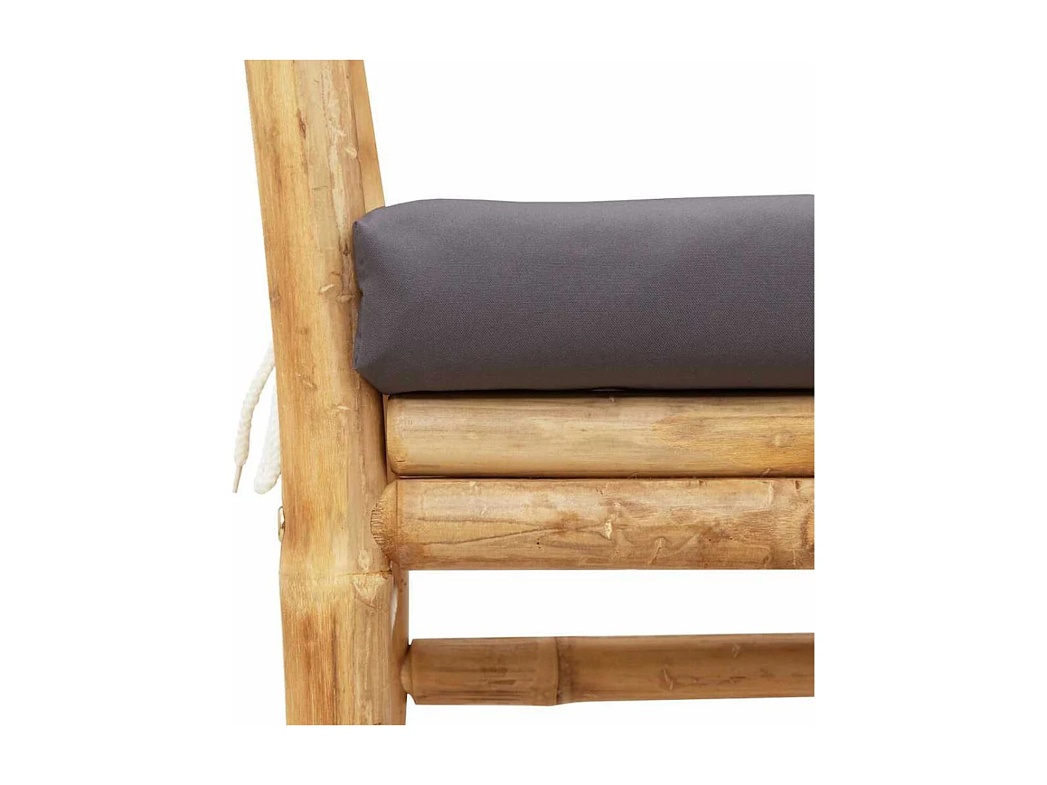 Banc de jardin avec coussin Marron 110 x 38 x 65cm Bambou