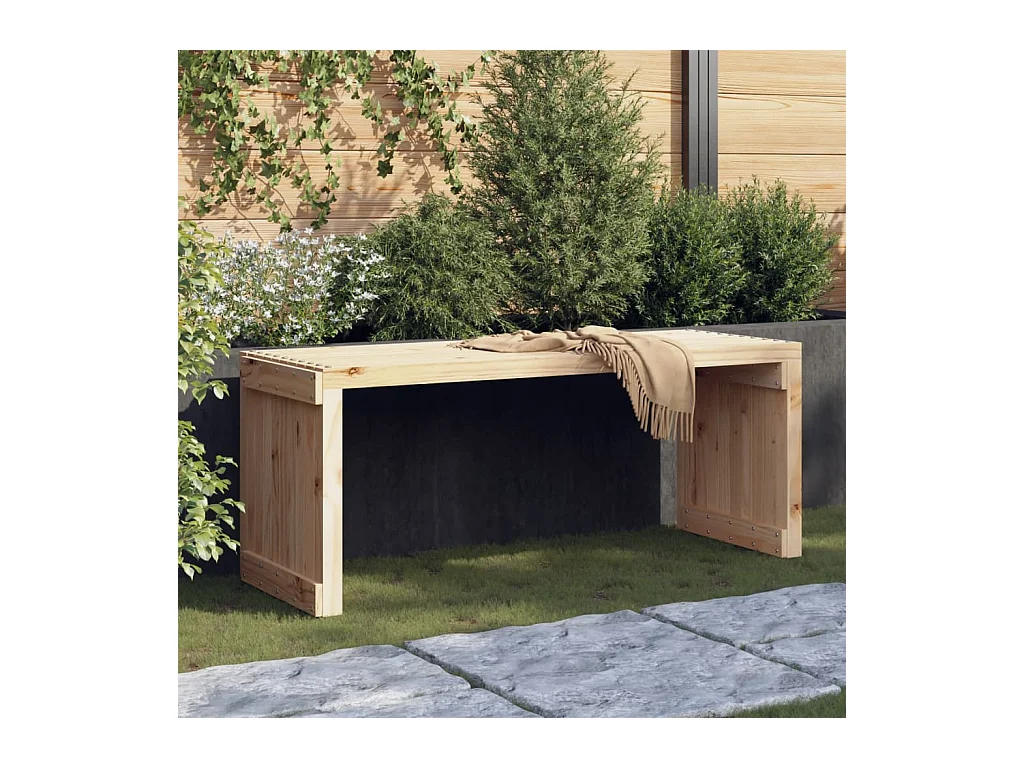 Panca da giardino estensibile 212,5x40,5x45 cm in legno massello di pino