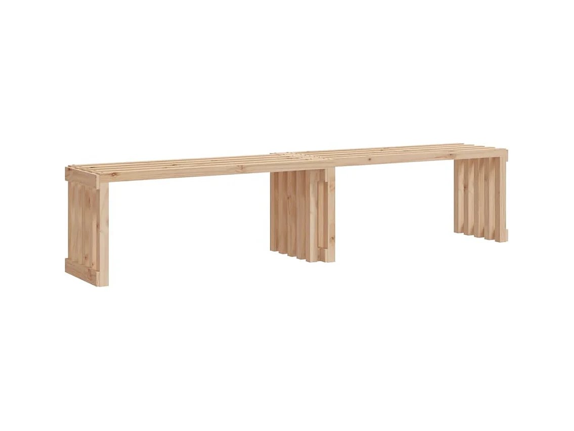 Panca da giardino estensibile 212,5x40,5x45 cm in legno massello di pino