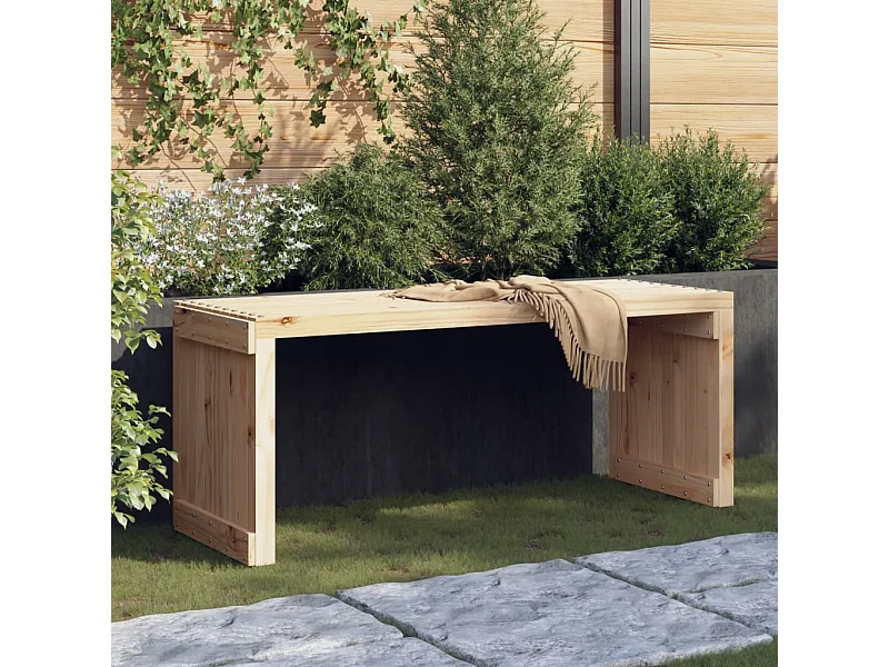 Ausziehbare Gartenbank 212,5x40,5x45 cm massives Kiefernholz