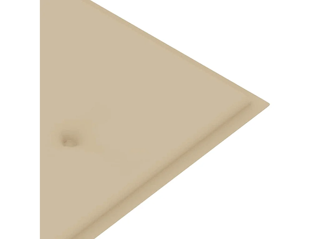 Banc Batavia avec coussin beige 150 cm Bois de teck massif