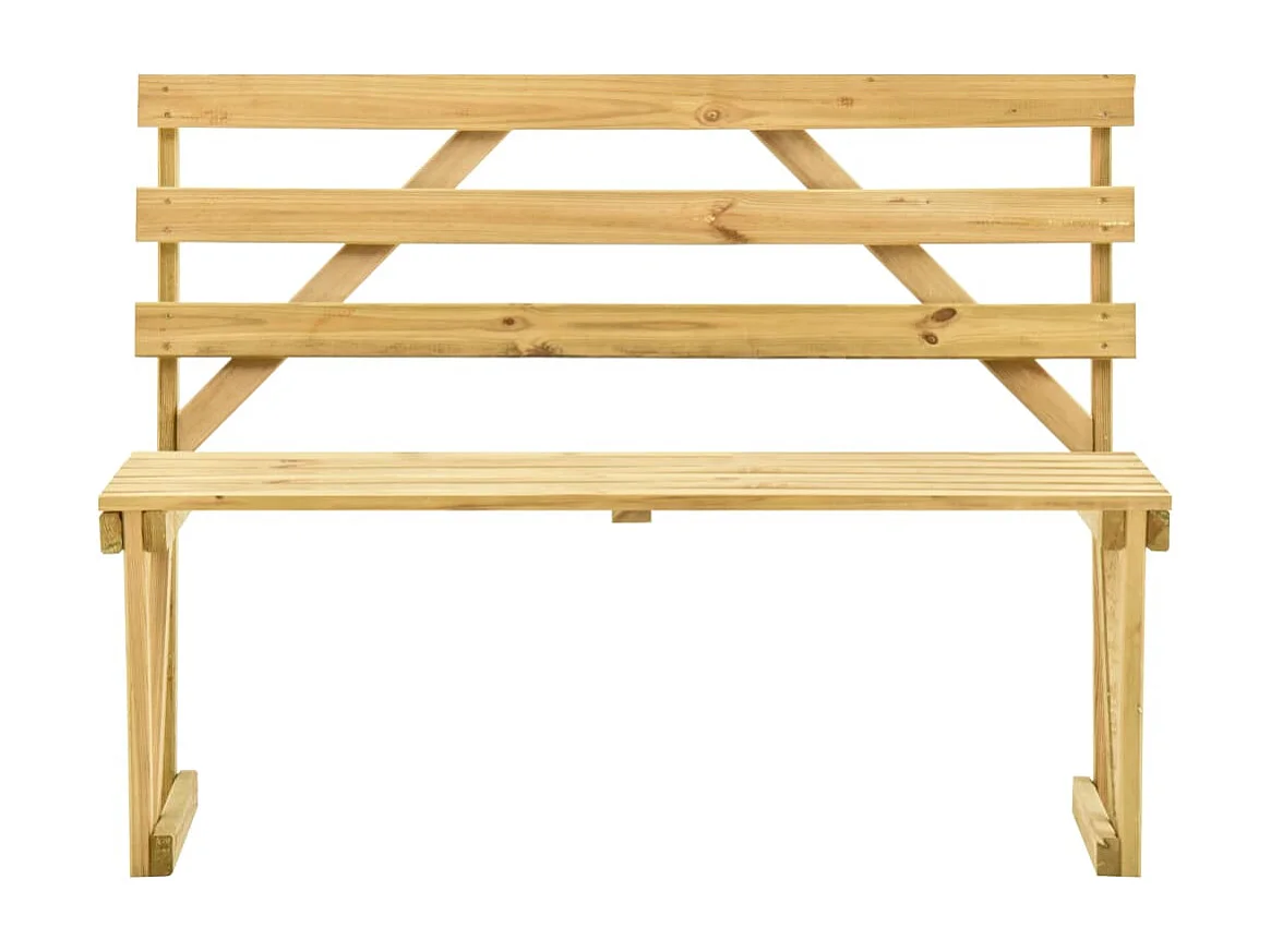 Panca da giardino 120 cm in legno di pino impregnato