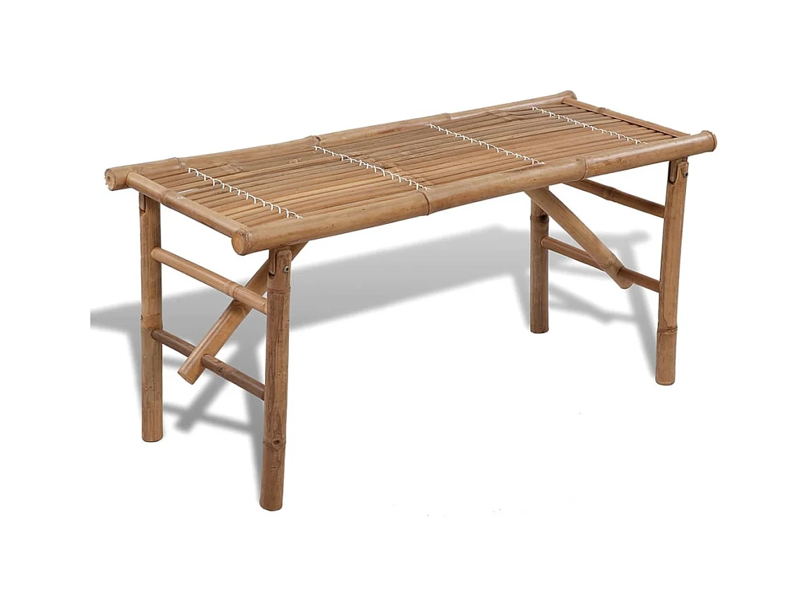 Banco de jardín plegable 118 cm Bambú