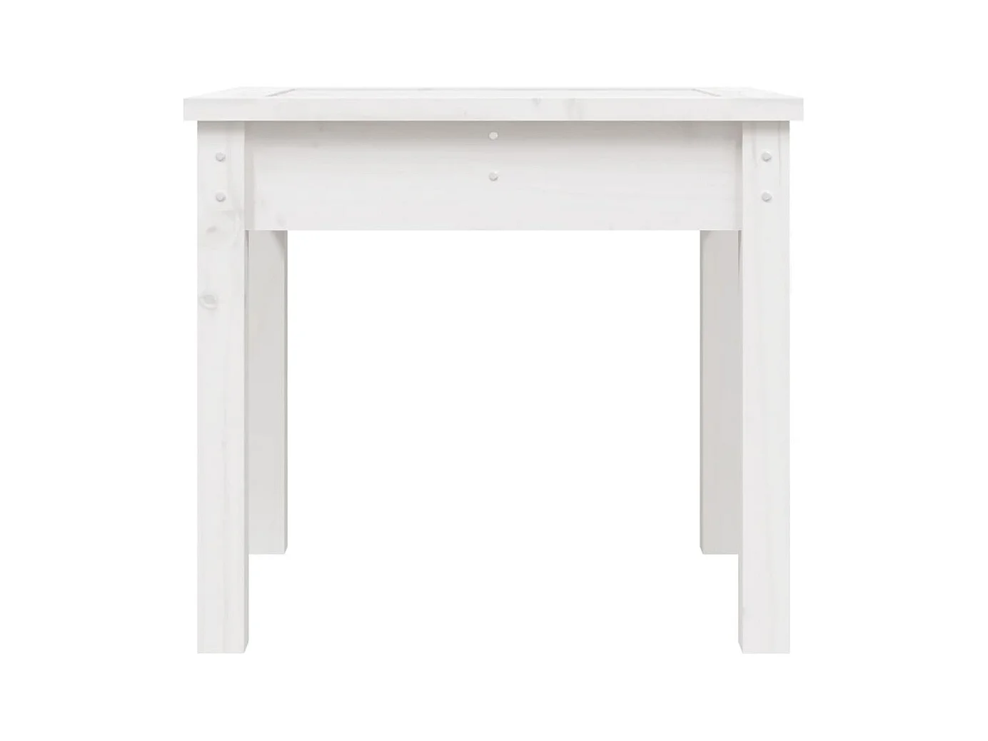 Panca da giardino bianca 50x44x45 cm in legno massello di pino