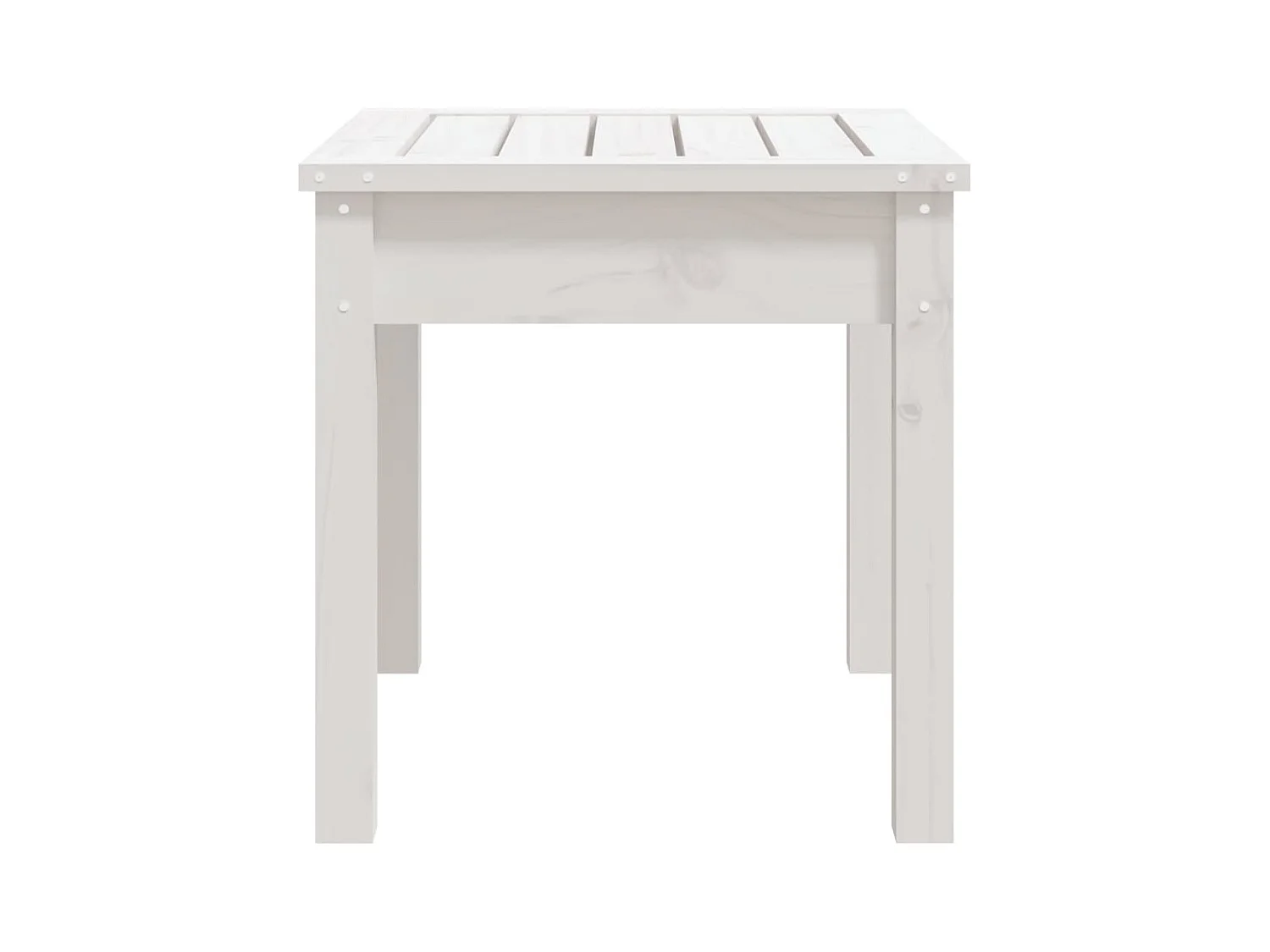 Panca da giardino bianca 50x44x45 cm in legno massello di pino