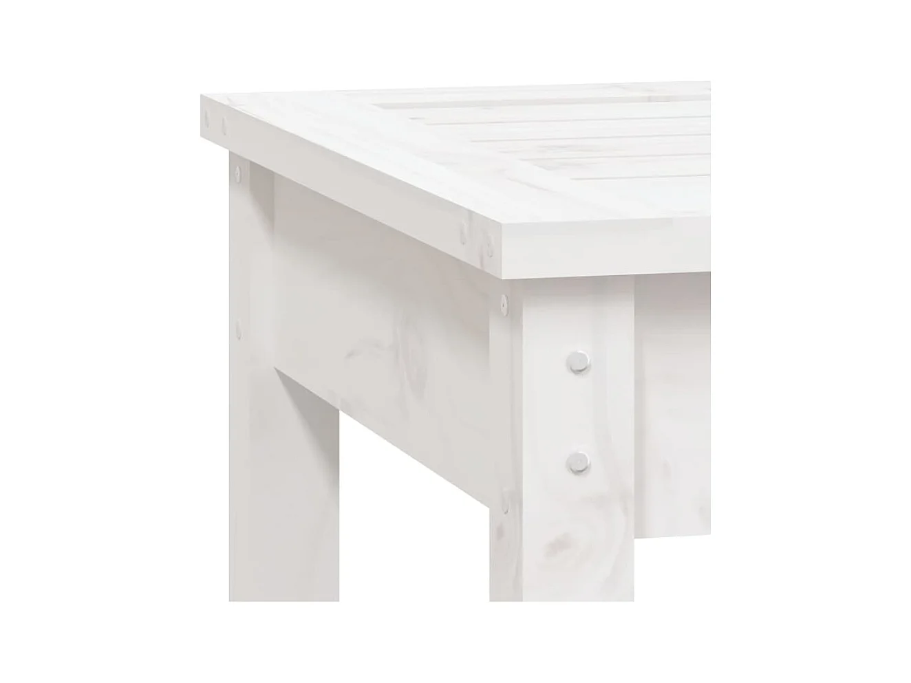 Panca da giardino bianca 50x44x45 cm in legno massello di pino