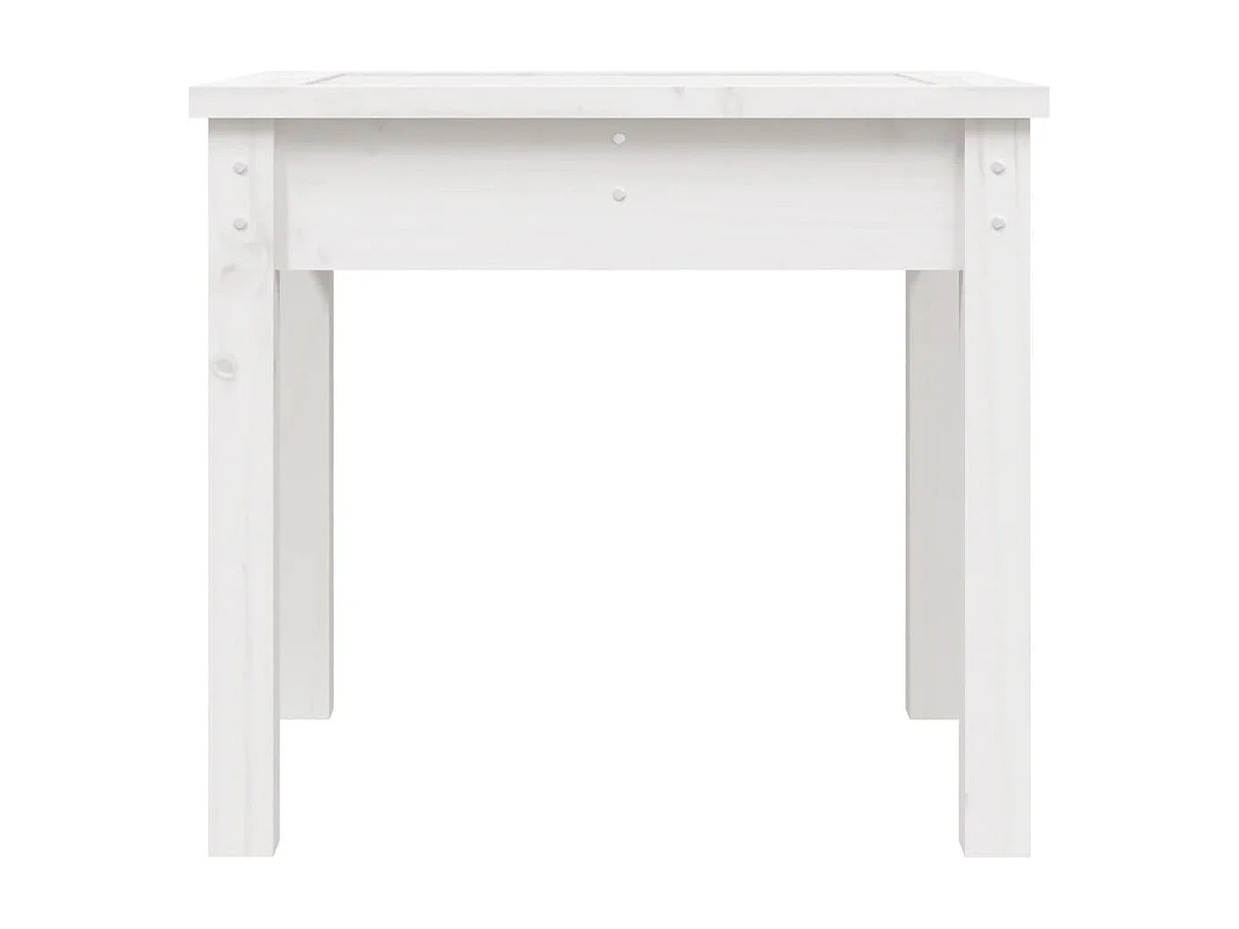 Panca da giardino bianca 50x44x45 cm in legno massello di pino