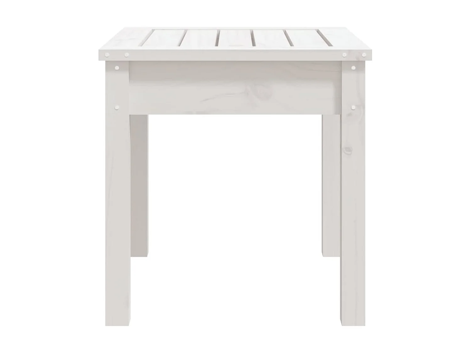 Panca da giardino bianca 50x44x45 cm in legno massello di pino