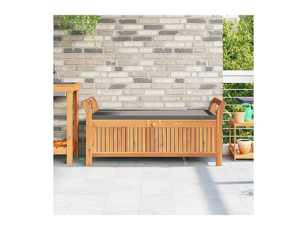 Tuinbank met kussen 126 cm Acaciahout