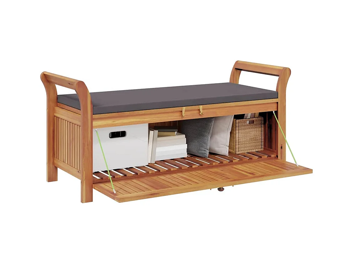 Tuinbank met kussen 126 cm Acaciahout