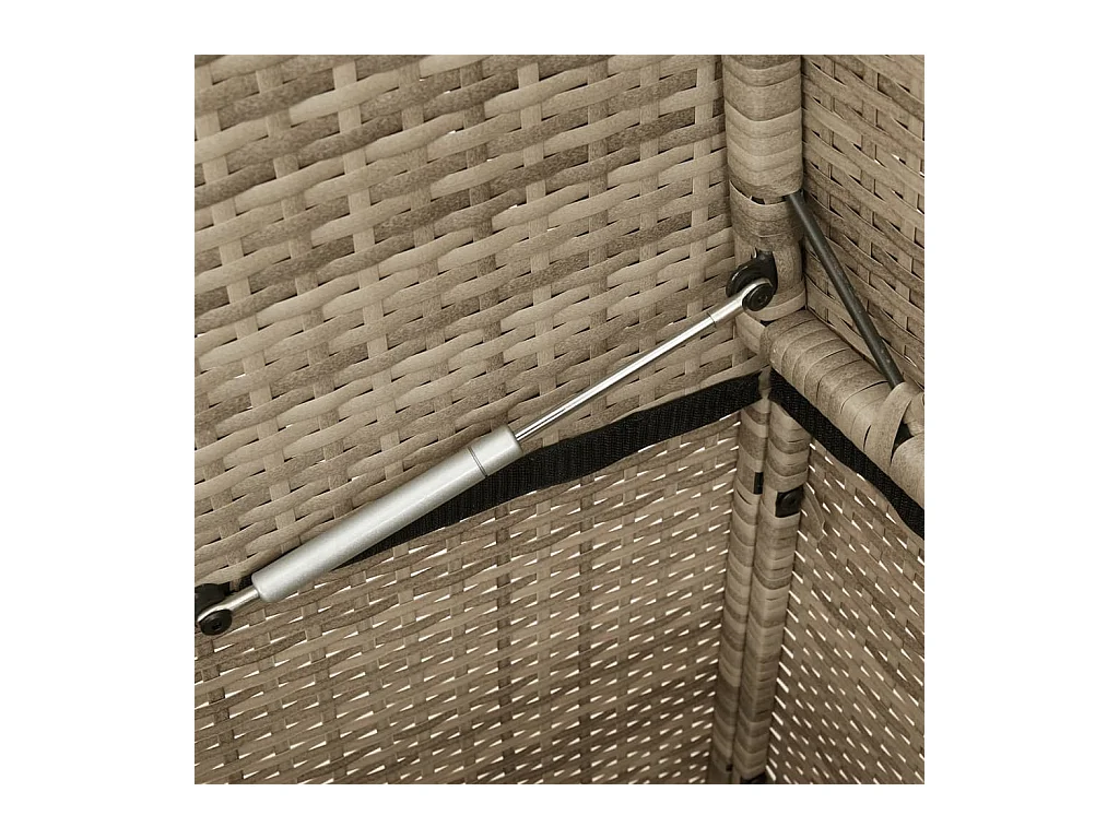 Tuinbank met beige geweven harskussens