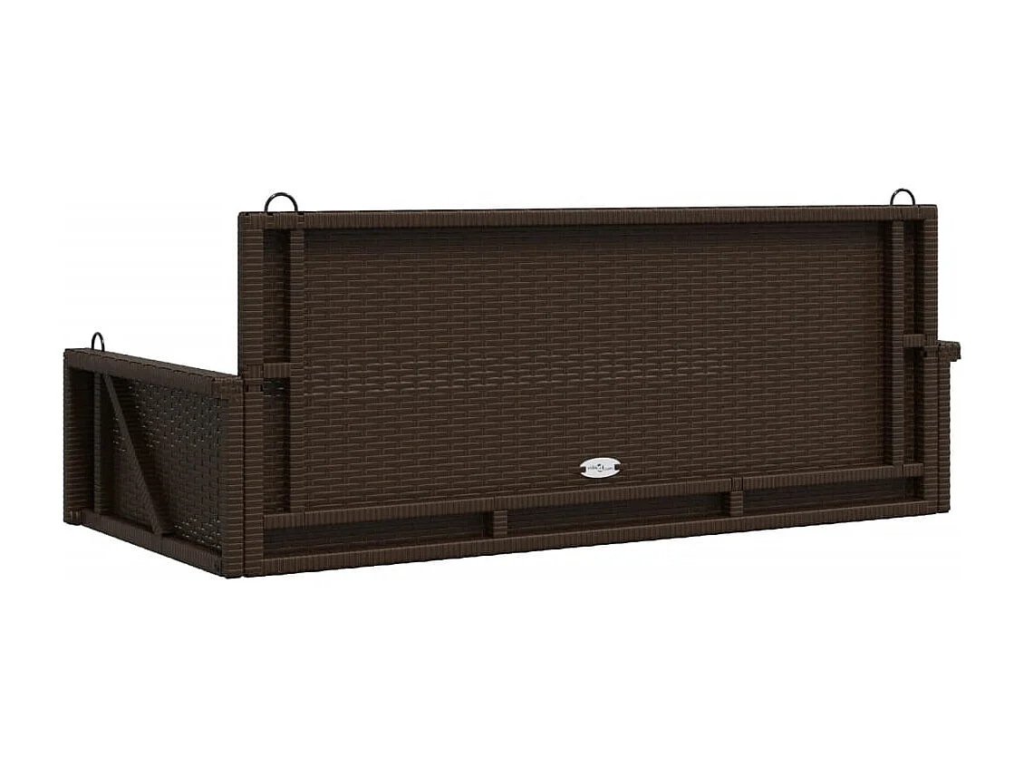 Bruine schommelstoel 119x56x48 cm geweven hars